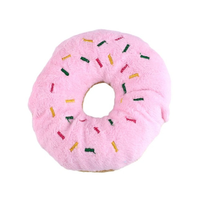 11cm Pet Dog Chew and Throw Toy - Cute Donuts for Puppy and Cat