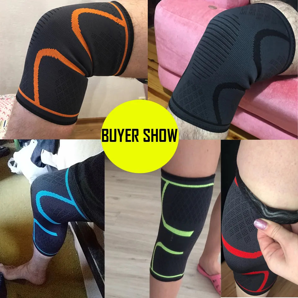 1 pc Elastic Nylon Knee Support Sleeve - Sport Compression Brace for Fitness, Running, Basketball, Volleyball