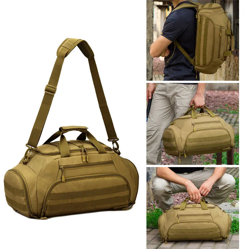Tactical Military Gym Bag: Versatile 35L/45L Capacity with Molle System, Perfect for Sports, Camping, and Travel