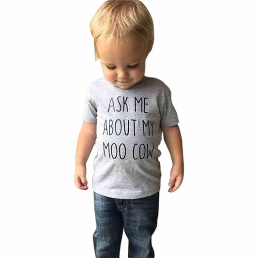 Short Sleeve Toddler Kids Baby Boys T-shirt Clothes