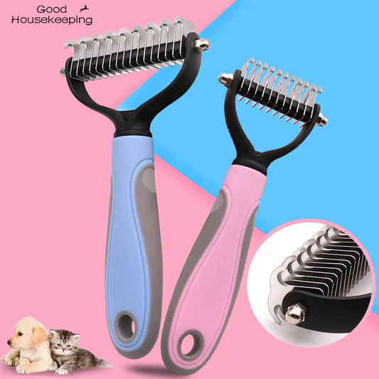 Double-Sided Fur Knot Cutter - Pet Grooming Shedding Tool