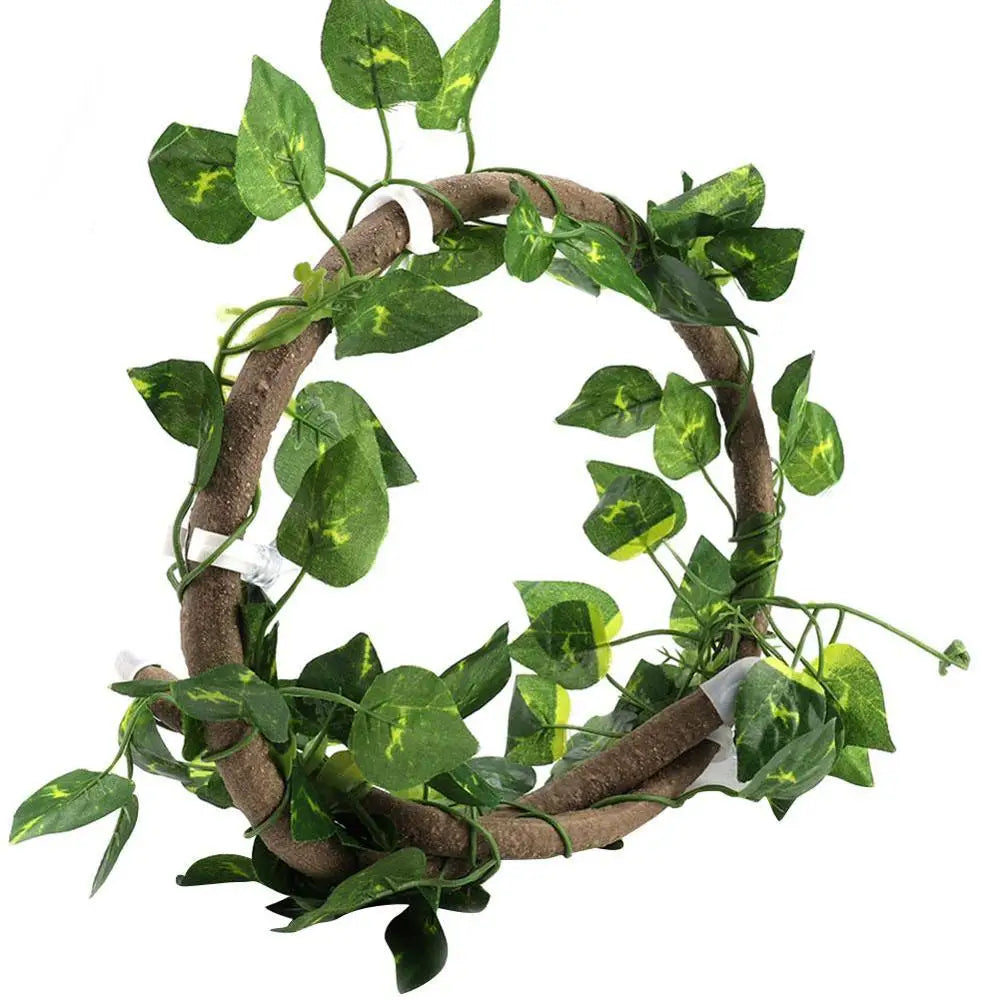 Artificial Vine Leaves for Reptile Terrariums - 220cm Climbing Habitat Decor