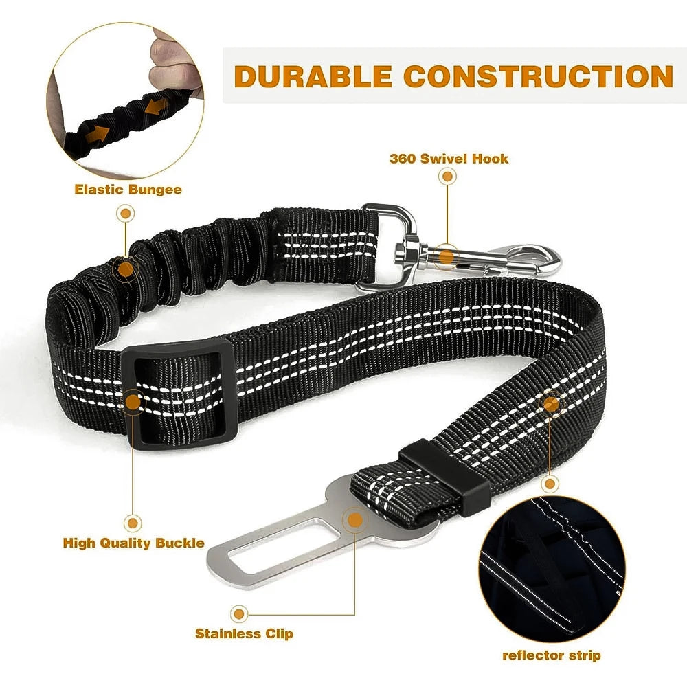 Adjustable Dog Seat Belt - Pet Car Safety Harness