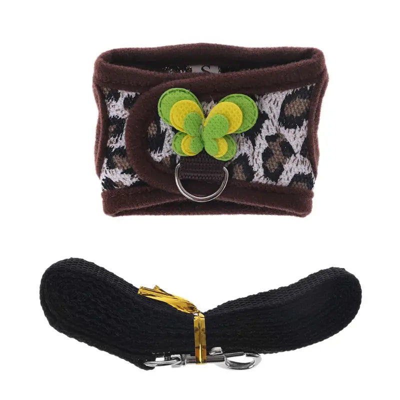 Adjustable Small Pet Harness Vest & Leash Set