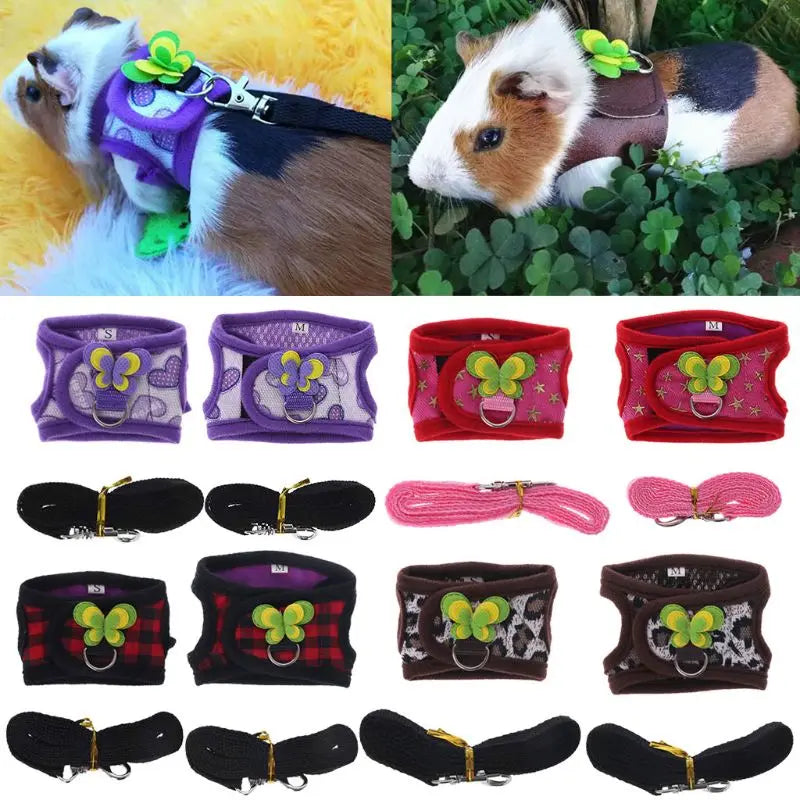 Adjustable Small Pet Harness Vest & Leash Set