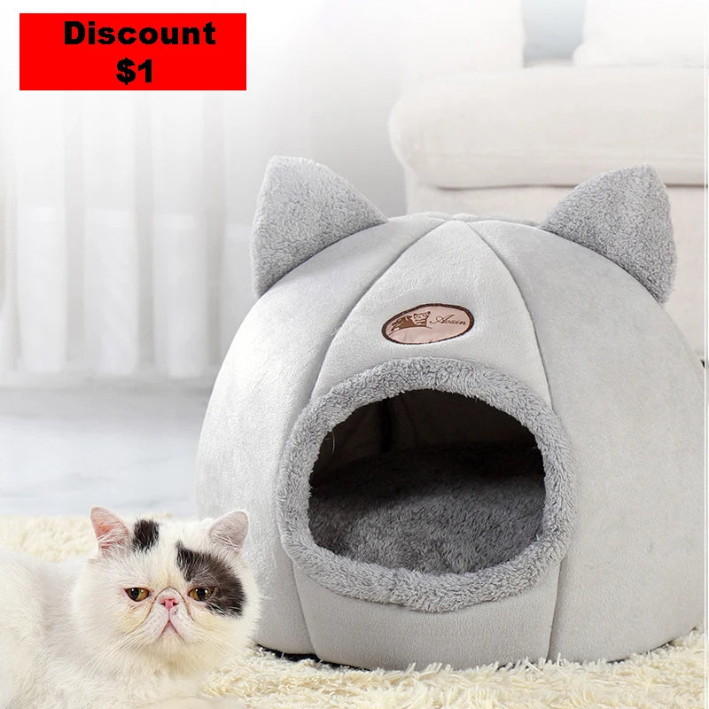 CozyPaws Cat Cave Bed