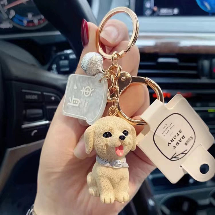 Pawsome Cartoon Dog Keychain