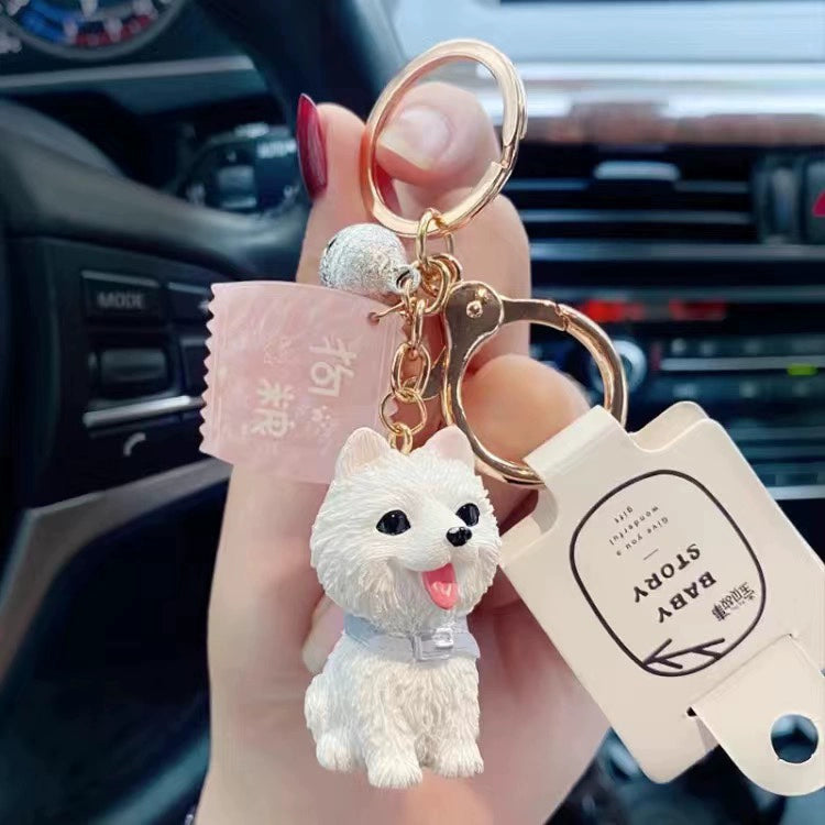 Pawsome Cartoon Dog Keychain