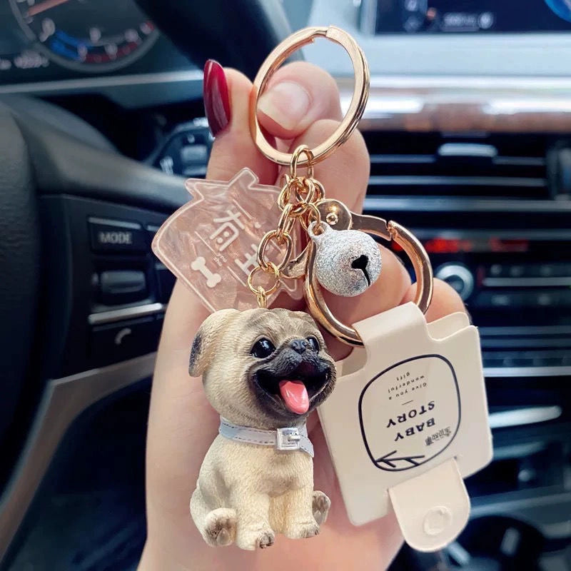 Pawsome Cartoon Dog Keychain