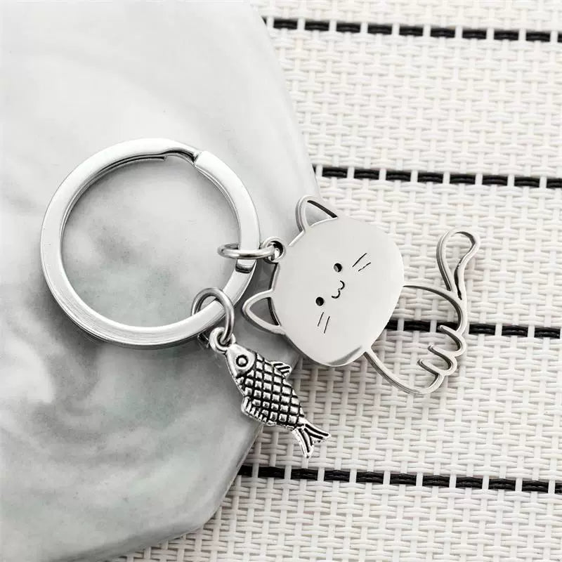 FishyCat Key Ring