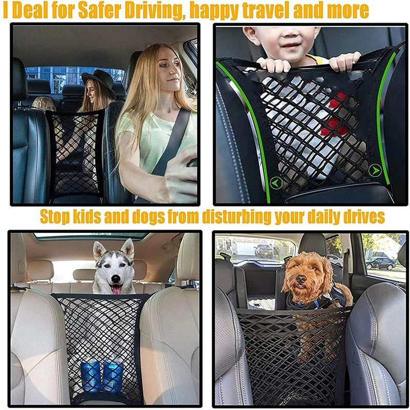 Dog Car Net Barrier - Travel Safety Solution