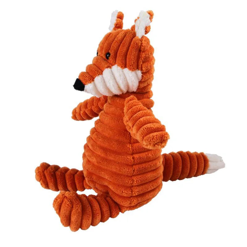 ToughPaw Corduroy Animal Squeaky Toys