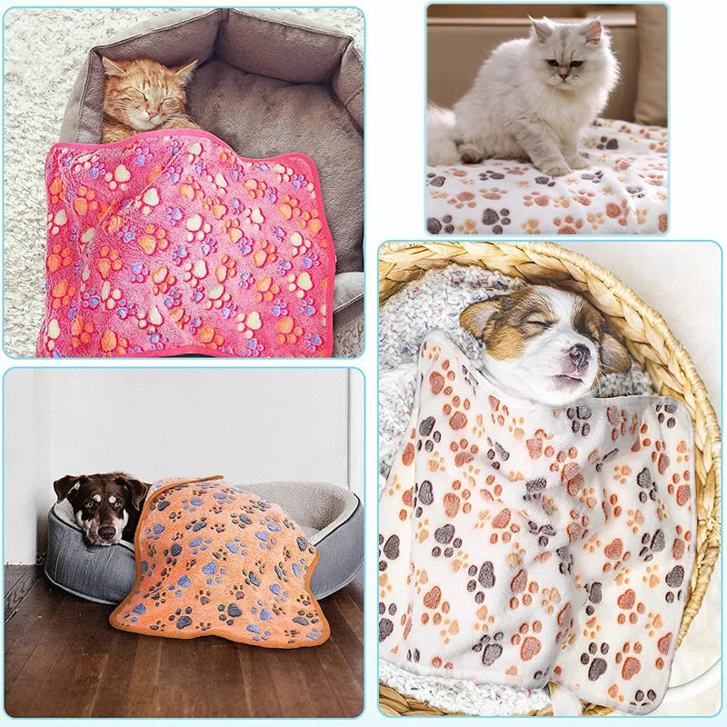 Fluffy Pet Blanket with Cute Patterns