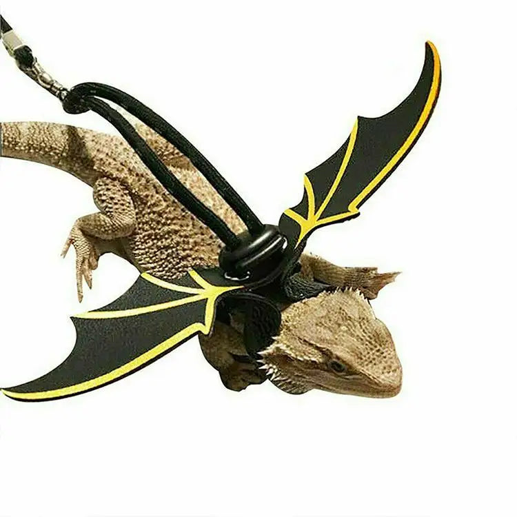 Adjustable Reptile Harness & Leash with Bat Wings