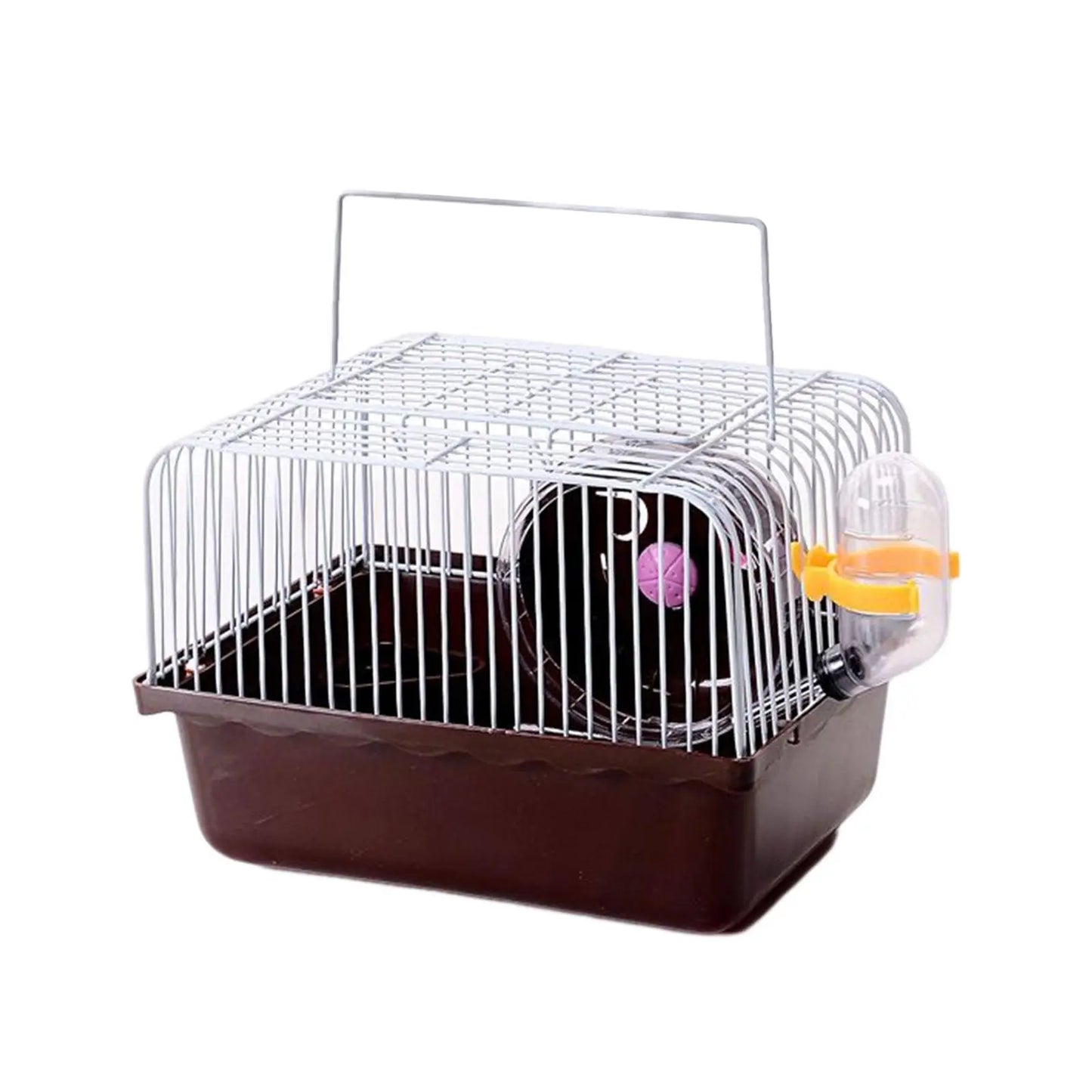 Portable Hamster Travel Cage with Water Bottle & Toys