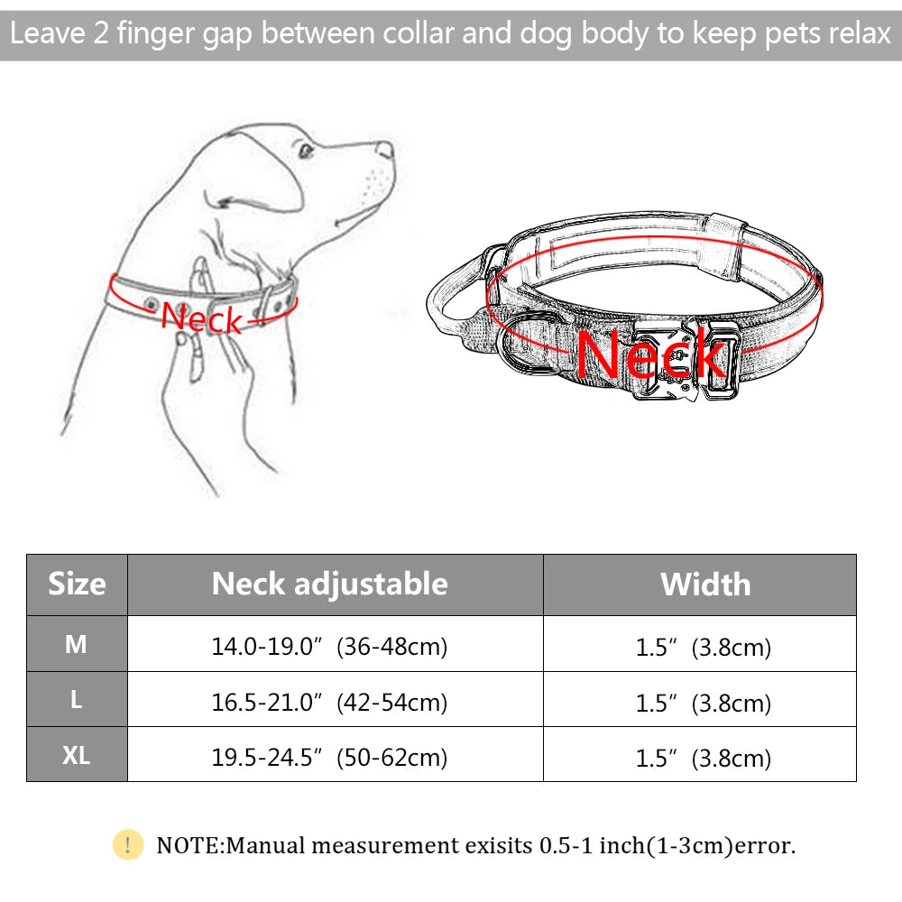 Tactical Nylon Dog Collar and Leash Set