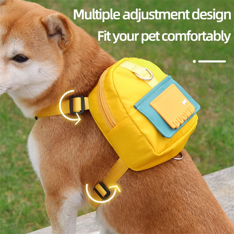 Pet Backpack With Harness Collar