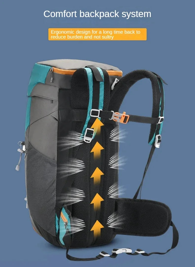 Explore the Outdoors: 40L Waterproof Camping Backpack – Your Perfect Companion for Climbing, Hiking, and Travelling Adventures