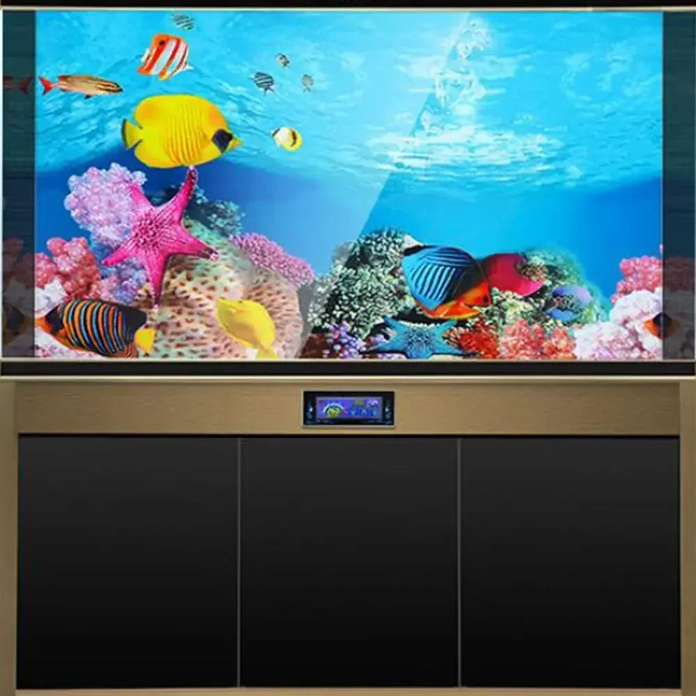 Aquarium Landscape Sticker Poster Fish Tank 3D Background Sticker