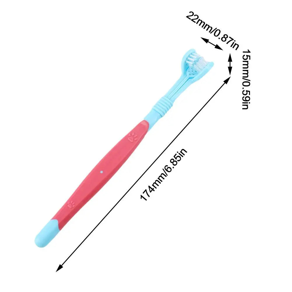 Triple-Head Pet Toothbrush