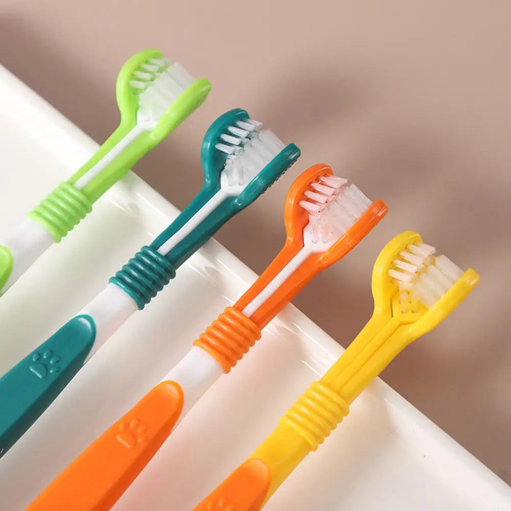 Triple-Head Pet Toothbrush