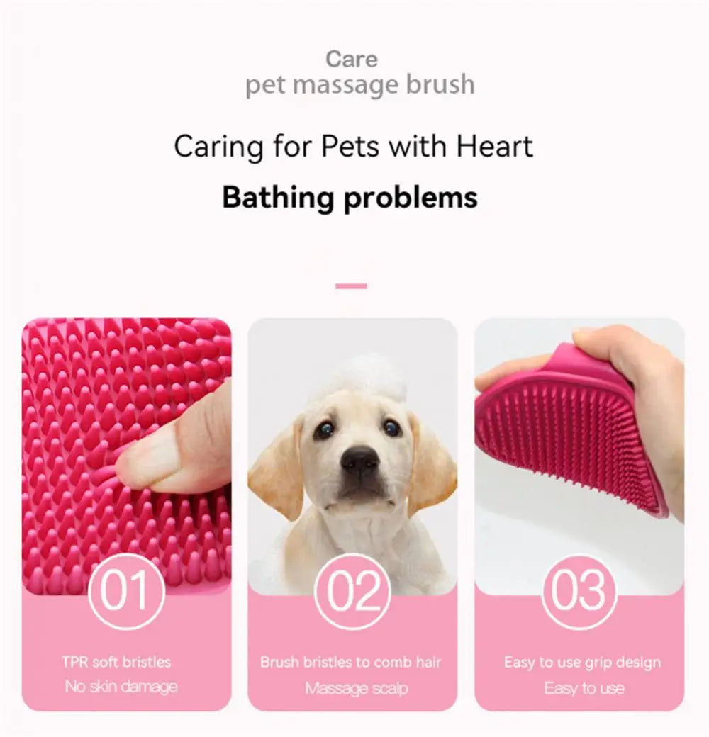 PurrSoothe Silicone Pet Massage Brush