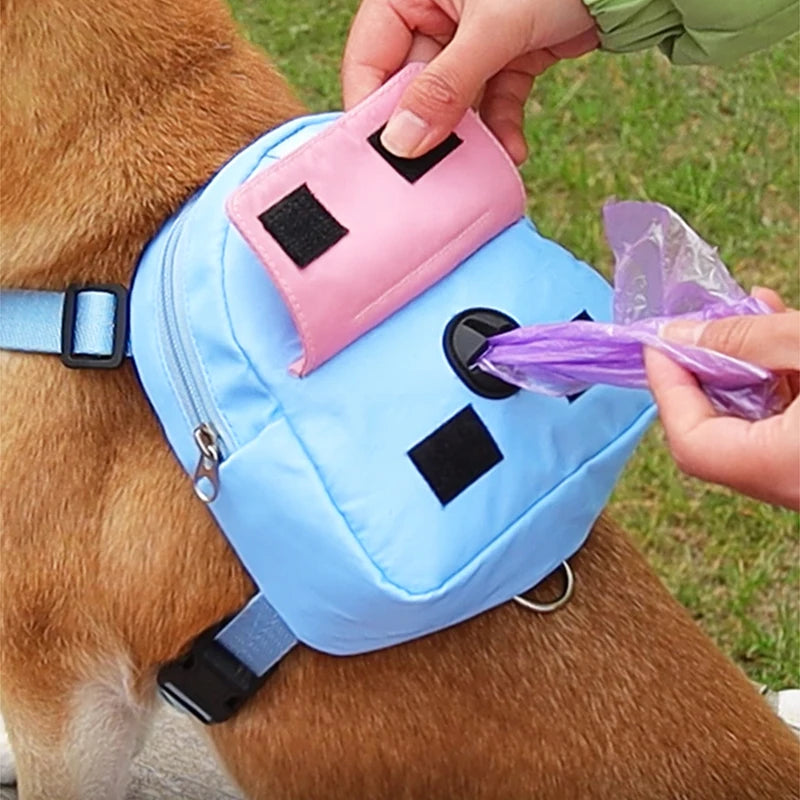 Pet Backpack With Harness Collar