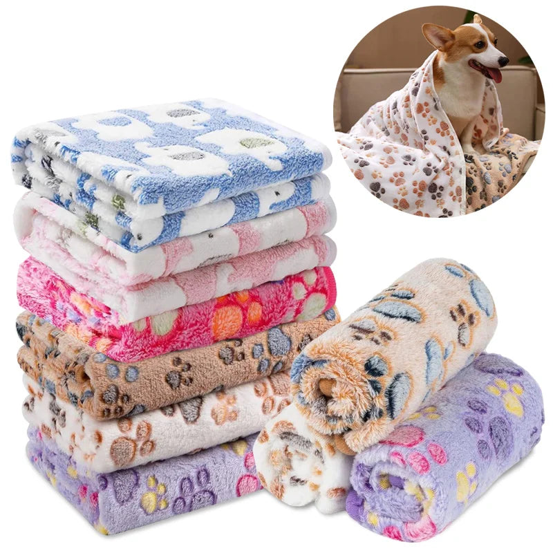 Fluffy Pet Blanket with Cute Patterns