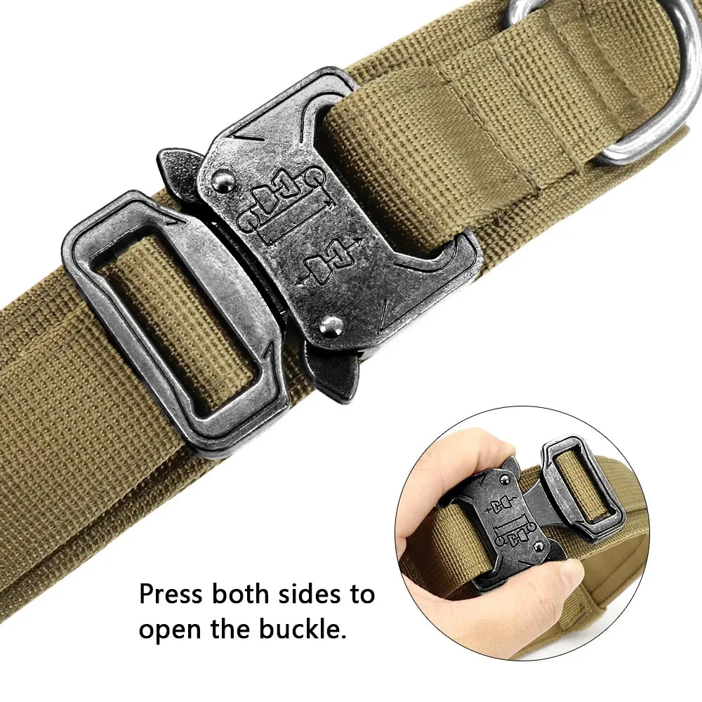 Tactical Nylon Dog Collar and Leash Set