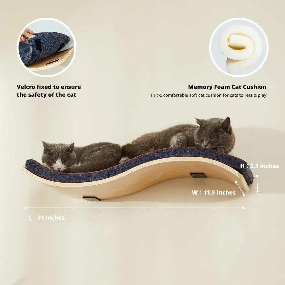 WavePaws Cat Wall Shelf Set