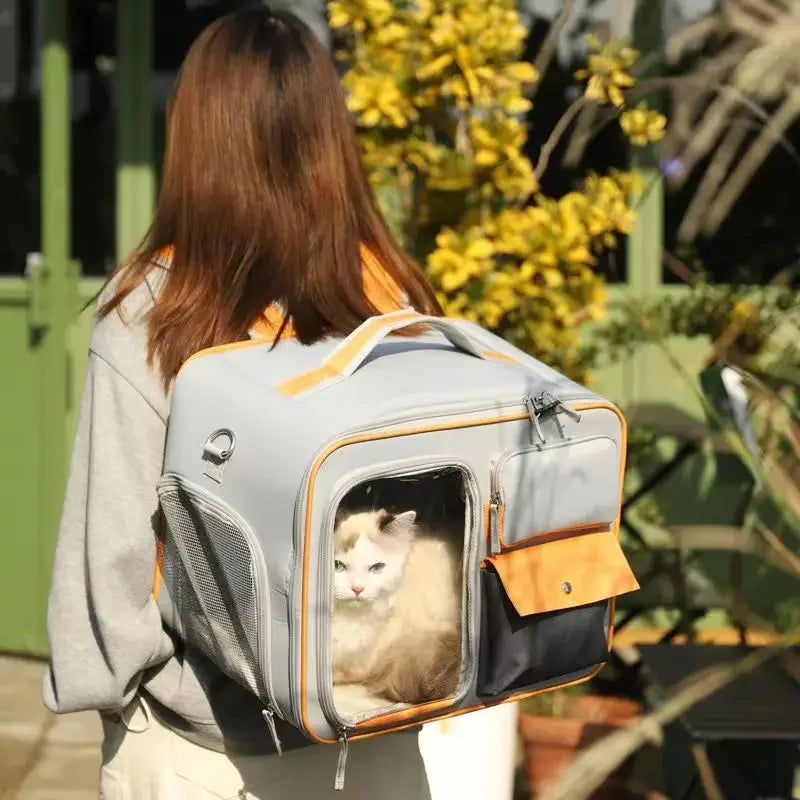 Portable Pet Travel Backpack - Large Capacity Cat and Puppy Carrier