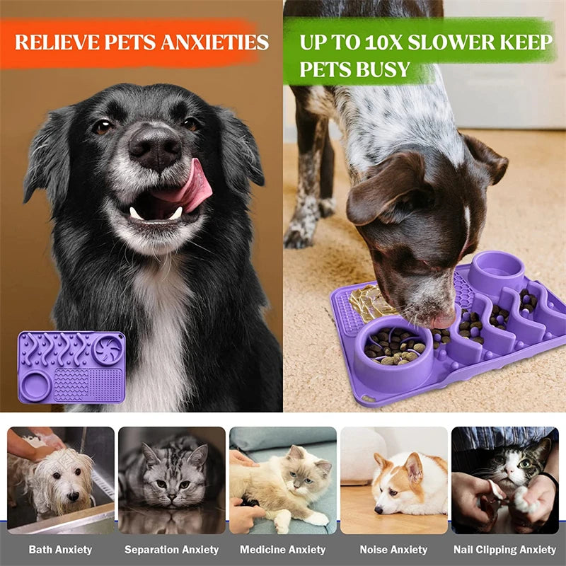 PawSavor 3-in-1 Slow Feeder & Licking Mat