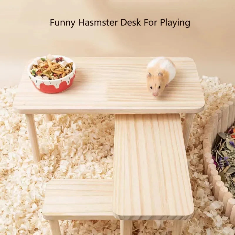 Wooden Hamster Playground Toy Set