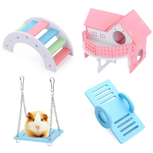 Wooden Hamster Activity Toy Set