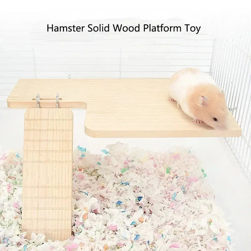 Wooden Hamster Playground Toy Set