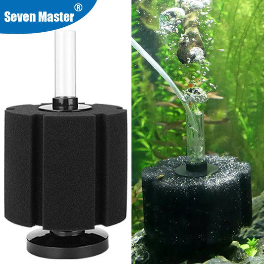 Fish Tank Air Pump Skimmer with Biochemical Sponge Filter