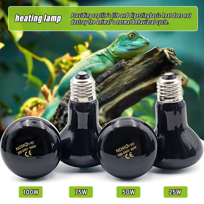 Pet Heating Lamp E27 Night Lamp - UV Heat Bulb for Amphibians and Reptiles