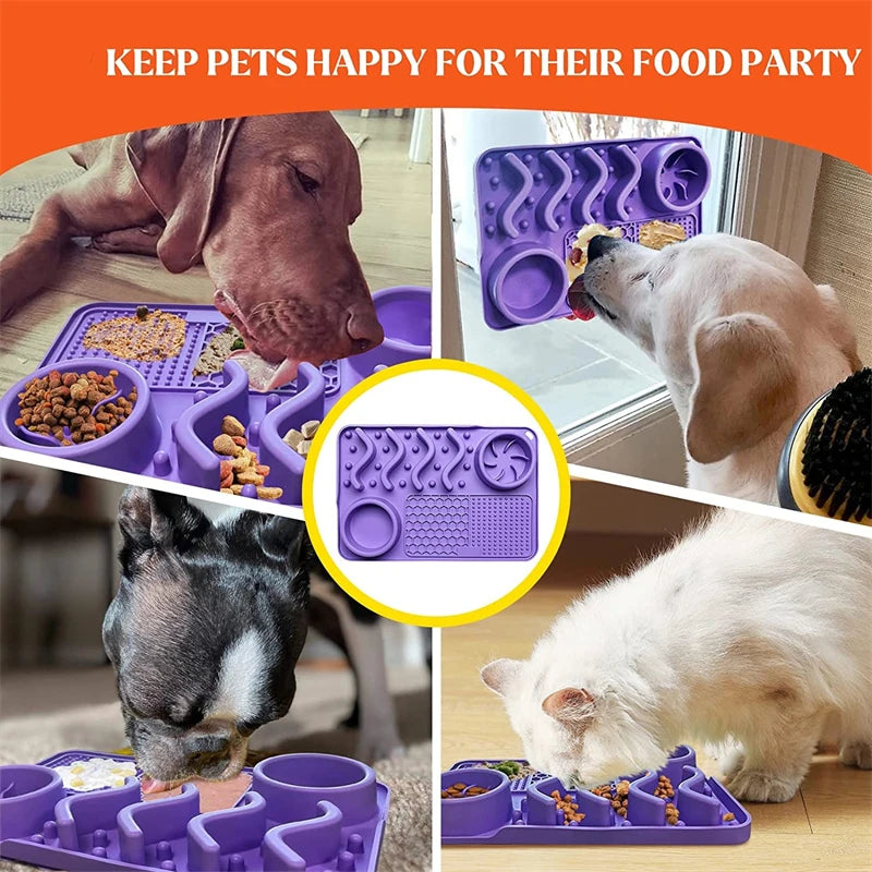 PawSavor 3-in-1 Slow Feeder & Licking Mat