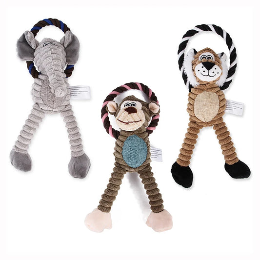 Wild Paws Squeaky Dog Plush Toys