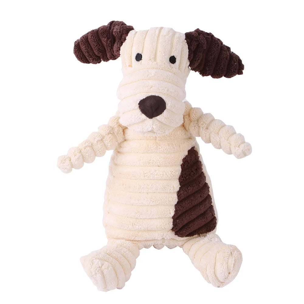 ToughPaw Corduroy Animal Squeaky Toys