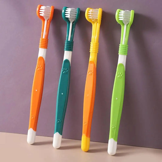 Triple-Head Pet Toothbrush