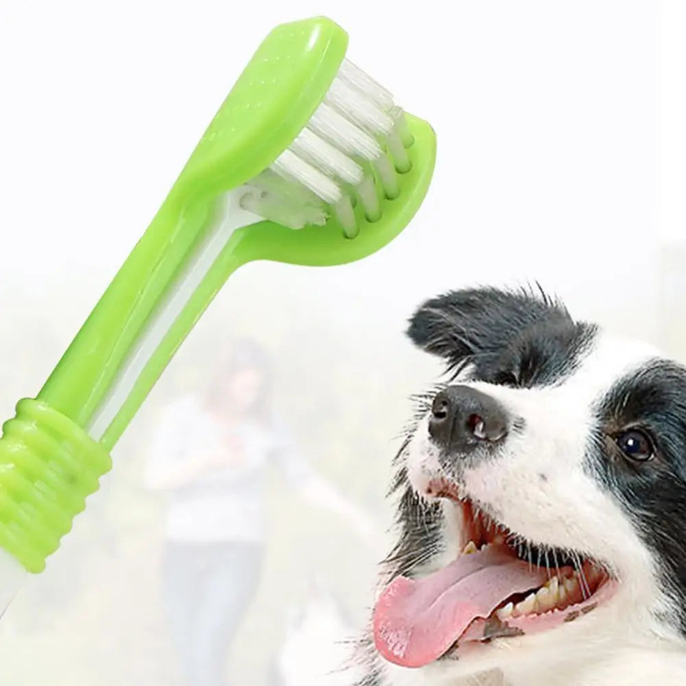 Triple-Head Pet Toothbrush