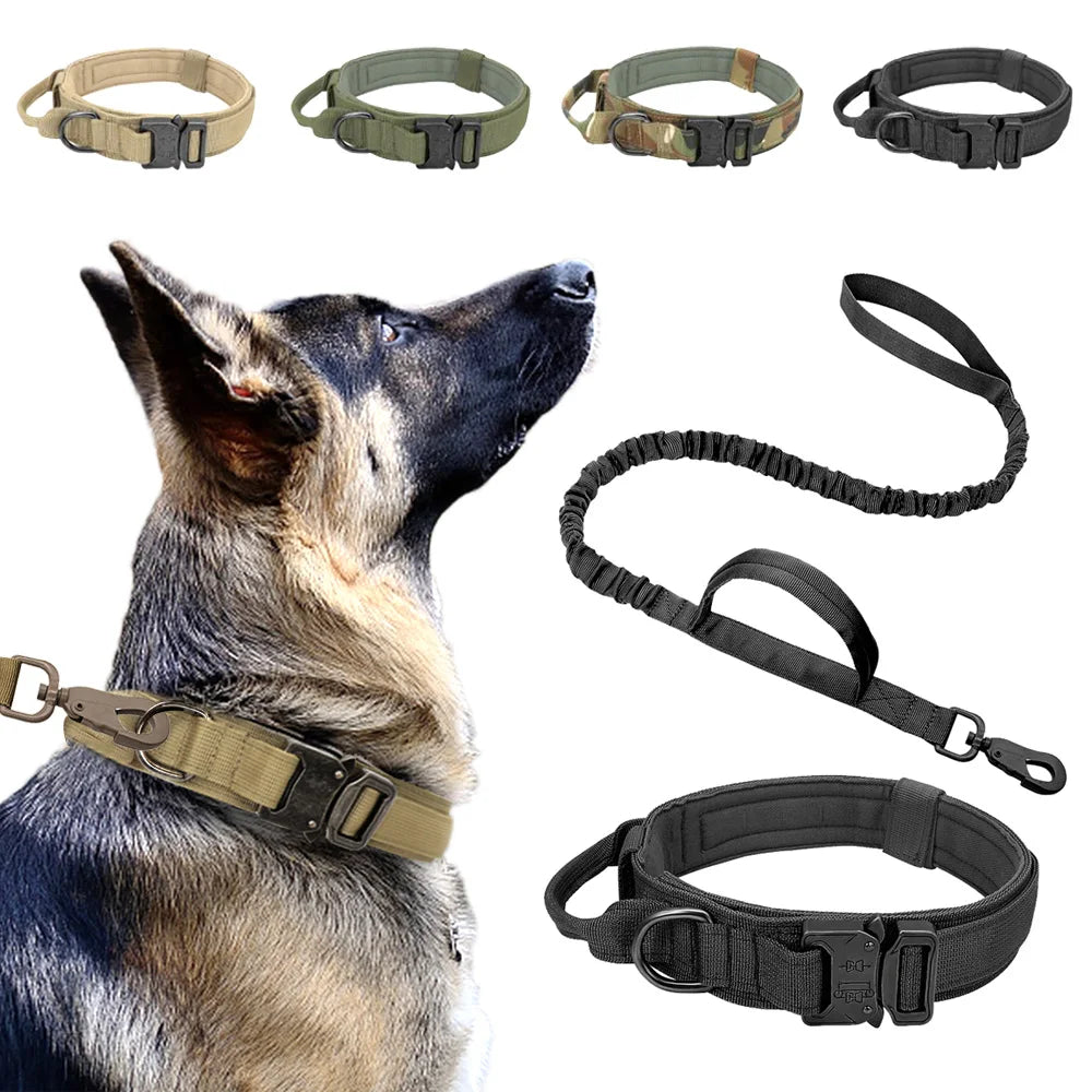 Tactical Nylon Dog Collar and Leash Set