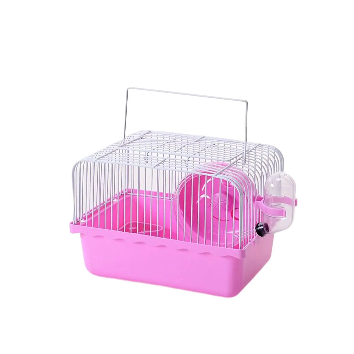 Portable Hamster Travel Cage with Water Bottle & Toys