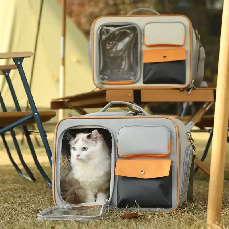 Portable Pet Travel Backpack - Large Capacity Cat and Puppy Carrier