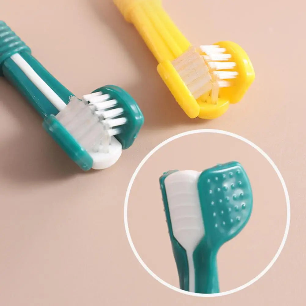 Triple-Head Pet Toothbrush