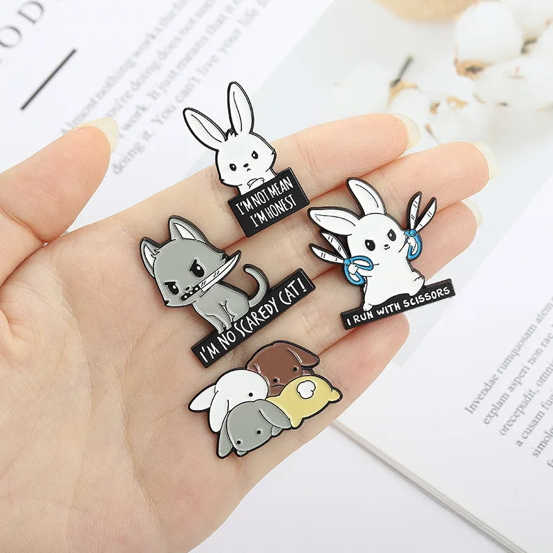 Cute Animal Enamel Brooch